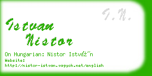 istvan nistor business card